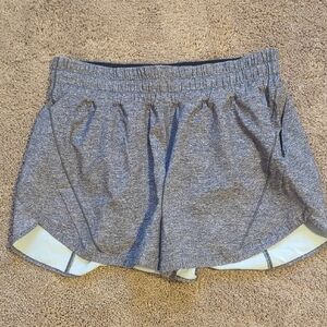 lululemon athletica Heatherd Gray Hotty Hot Athletic Shorts